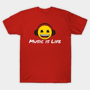 Music is Life emoji Tee T-Shirt